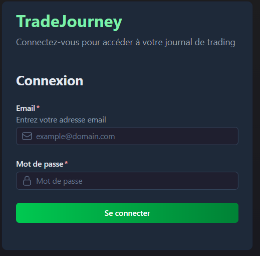 Page de connexion